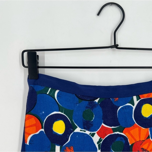 Staud Moulette Abstract Patchwork Retro Fruit Veggies Printed Slit Midi Skirt - Picture 3 of 8